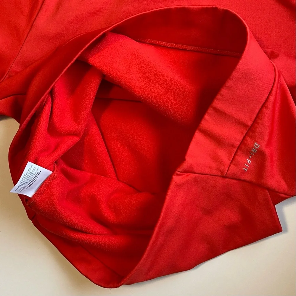 Nike Dri-Fit Swoosh Hoodie - Hot Red & Fleece Lined - Size Medium - Picture 9 of 12